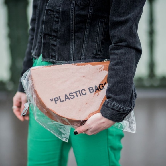 off white bag clear